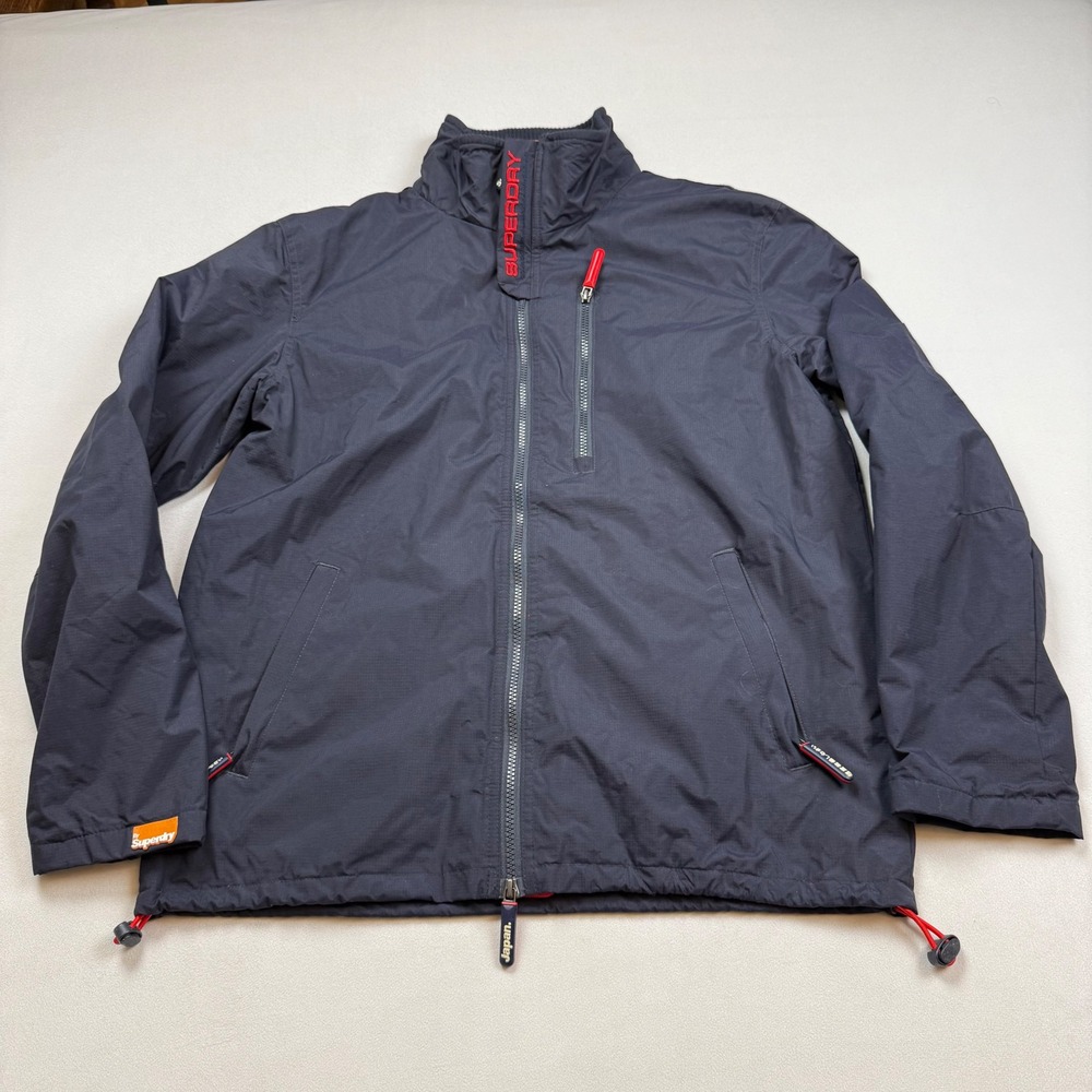 Superdry The Windhiker Jacket Womens XL Navy Blue Full Zip Mesh Lined MS5IZ083